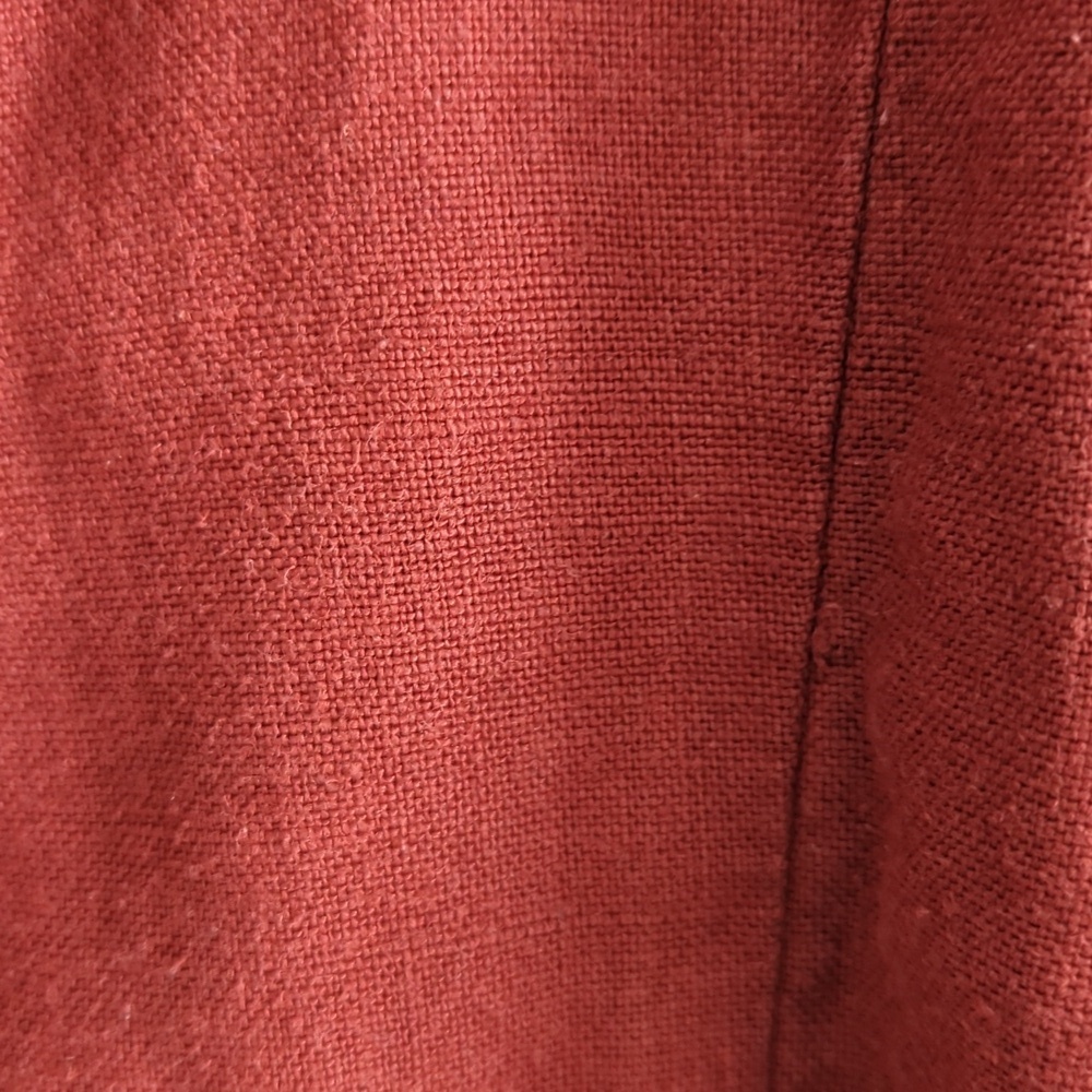 Vintage Hemp Blouse In Rust - Picture 3 of 9